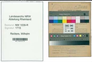 Entnazifizierung Wilhelm Reckers , geb. 08.06.1893 ()