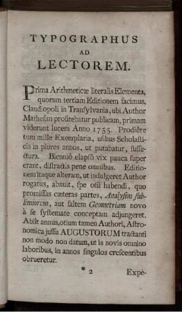 Typographus Ad Lectorem.