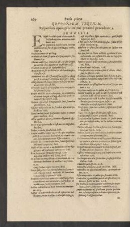 Responsum Tertium ...