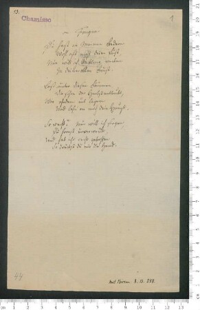 "An Fouqué" [Reinschrift ]
