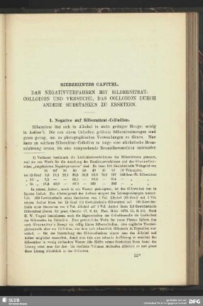 Siebzehntes Capitel. Das Negativverfahren mit Silbernitrat-Collodion und Versuche, das Collodion durch andere Substanzen zu ersetzen