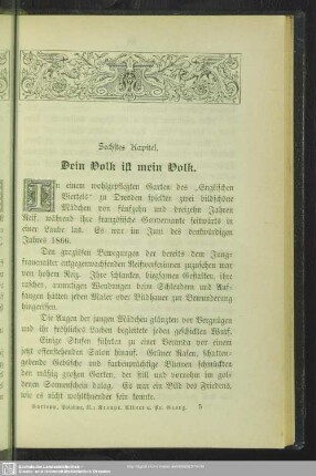 Sechstes Kapitel. Dein Volk ist mein Volk