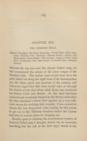 Chapter XIV. The Mishmee hills