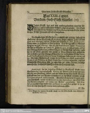 Das XXIII. Capitel. Von dem Hoch-Stifft Münster