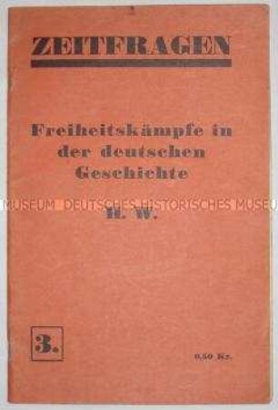 Vortrag von Herbert Warnke über Freiheitskämpfe in der deutschen Geschichte