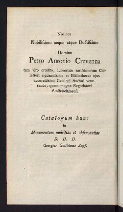 IV, Nec non Nobilissimo aeque atque Doctissimo Domino