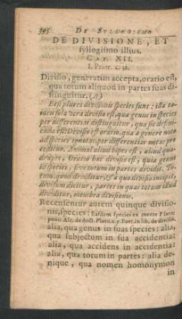 De Divisione, Et syllogismo illius. Cap. XII.
