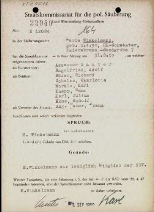 Winkelmann, Marie