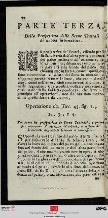 Parte terza: Della Prospettiva delle Scene Teatrali di nuova invenzione.