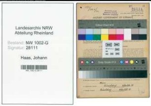 Entnazifizierung Johann Haas, geb. 03.08.1886 (Kaufmann)