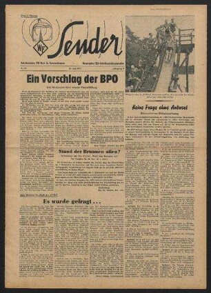 Betriebszeitung 'WF-Sender', Nr.27/1957 (19. Juli 1957)