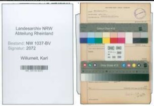 Entnazifizierung Karl Willumeit , geb. 14.03.1896 (Arbeiter)