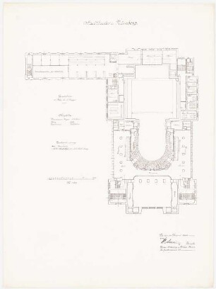 Stadttheater (auch: Opernhaus), Nürnberg: Grundriss 2. Rang 1:200
