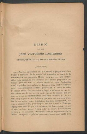 Diario desde Junio de 1849 hasta Marzo de 1852 - (Continuación)