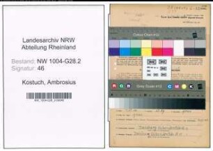 Entnazifizierung Ambrosius Kostuch , geb. 11.12.1885 (Postinspektor)