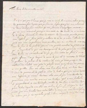 Johann Georg Sulzer (1720-1779) Autographen: Brief von Johann Georg Sulzer an Wilhelmine Sulzer-Keusenhoff - BSB Autogr. Sulzer, Johann Georg
