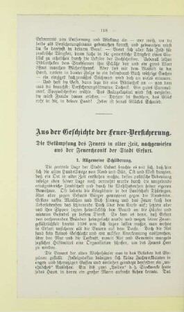 Aus der Geschichte der Feuer-Versicherung
