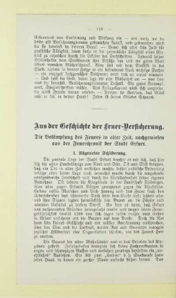 Aus der Geschichte der Feuer-Versicherung