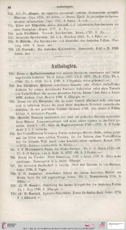 Anthologien (Nr. 760 - 781)