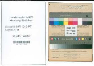 Entnazifizierung Walter Mueller , geb. 28.12.1889 (Postbeamter)