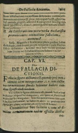 Cap. VI. De Fallacia Dictionis.
