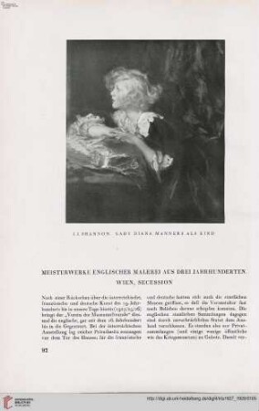 43: Meisterwerke englischer Malerei aus drei Jahrhunderten : Wien, Secession