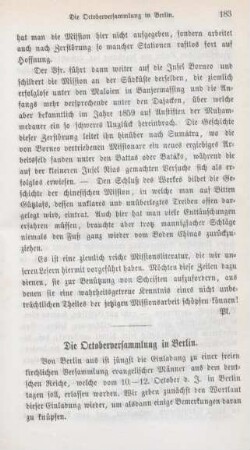 183-191 Die Octoberversammlung in Berlin