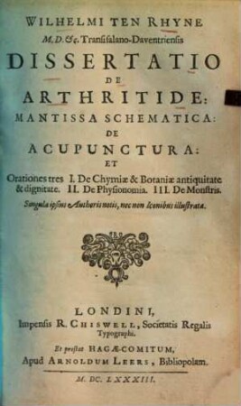 Dissertatio de arthritide