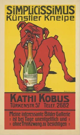 Simplicissimus Künstler Kneipe. Kathi Kobus