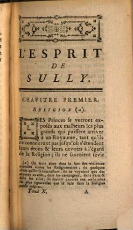 Mémoires De Maximilien De Béthune, Duc De Sully, Ministre De Henri IV. 10 = Supplément, Contenant L'Esprit de Sully & celui d'Henri IV.