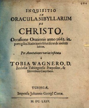 Inquisitio in oracula Sibyllarum de Christo