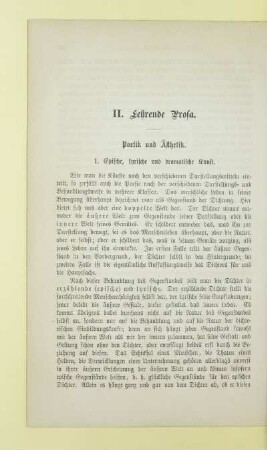 Poetik und Ästhetik