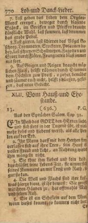 XLII. Vom Hauß- und Ehestande.