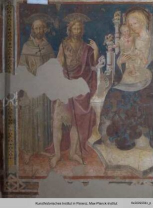 Thronende Madonna mit vier Heiligen