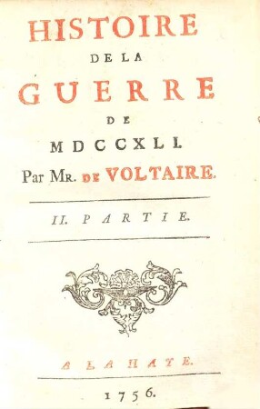 Histoire De La Guerre De MDCCXLI, 2
