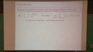 Gradient flows, interpolations and large deviations