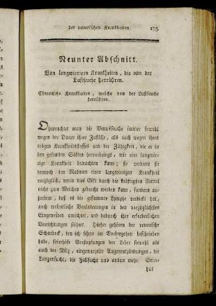 Neunter Abschnitt. Von langwierigen Krankheiten, die von der Lustseuche herrühren.