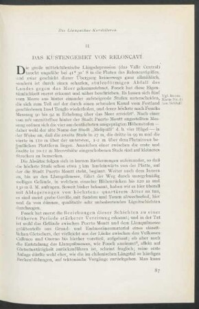 II. Das Küstengebiet von Reloncaví.