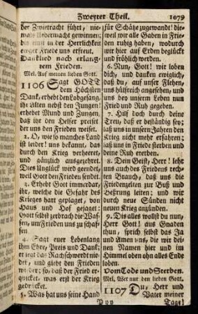 1079-1086, Danklied nach erlangtem Frieden; ... (1106 - 1113)
