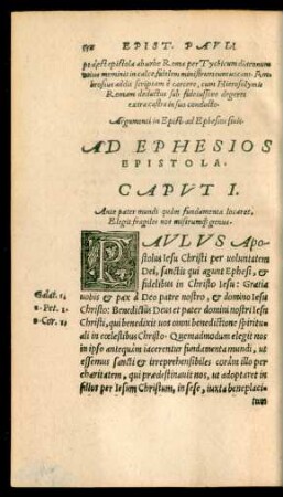 Ad Ephesios Epistola.
