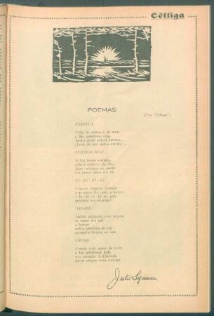 Poemas : Esmola[,] Fotografía[,] Ki-ki-ri-ki[,] Amore [e] Crime