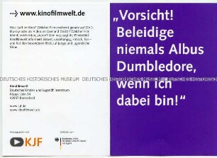 Werbepostkarte für das Online-Magazin "Kinofilmwelt"