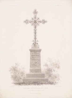 Grabdenkmal auf dem Marienkirchhof, Berlin: Ansicht (aus: Architektonisches Skizzenbuch, H. 123/6, 1873)