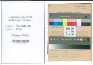 Entnazifizierung Walter Preger , geb. 30.05.1906 (Arbeiter)