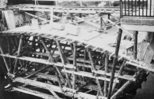 Reparatur Eisenbahnbrücke Ladenburg, Bogenschalung