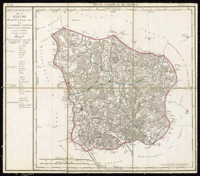Atlas National de France en départements
