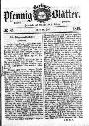 No. 84, 13. u. 14. Juli