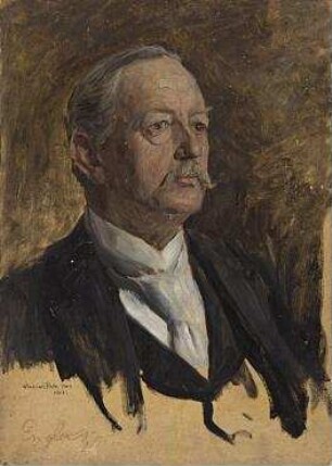 Portraitstudie Adolf Engler. Entwurf zu dem verschollenen Gemälde "Letzte Sitzung der Preußischen Akademie der Wissenschaften im alten Haus"