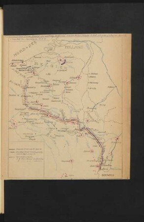 Übersichtsskizze II zum "Kampf um die Front im Westen" von der Aisne-Schlacht 13-15.IX. bis zum Le Barree-Kanal 8.X. u. zum Fall von Antwerpen 10.X.14