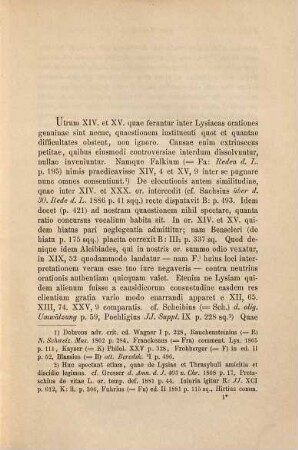 De orationum quae inter Lysiacas feruntur XIV. et XV. authentia